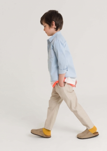 Denim Baby Boy Shirt With Pockets