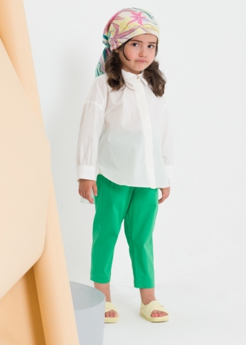 Elastic Waist Baby Girl Trousers