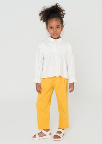 Double Pleated Baby Girl Pants