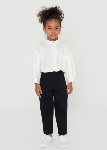 Double Pleated Baby Girl Pants