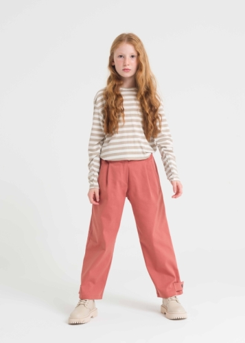 Trousers for Girls with Leg Detail