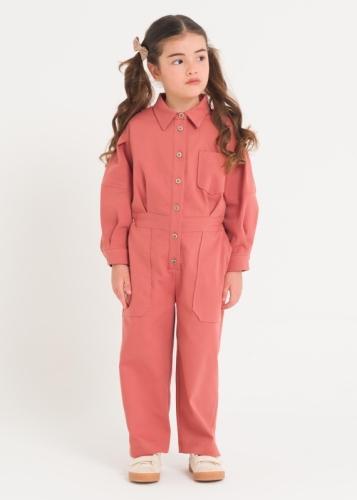 Buttoned Baby Girl Rompers