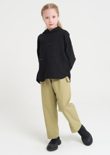 Cuff Detailed Girls' Trousers