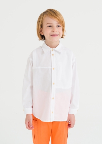 Contrast Stitched Baby Boy Shirt