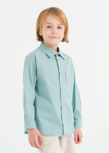 Contrast Stitched Baby Boy Shirt