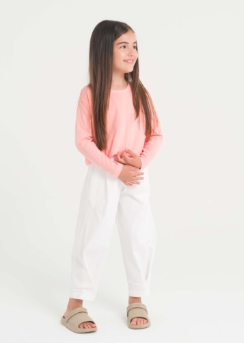 Baby Girl Pants with Cuff Detail