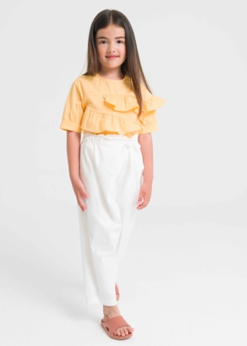 Side Tie Baby Girl Trousers