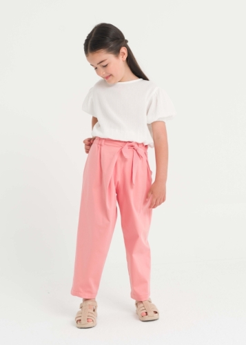 Side Tie Baby Girl Trousers