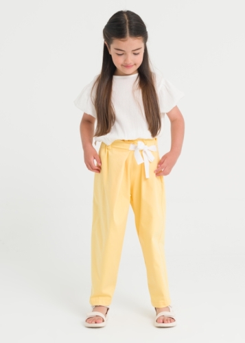 Side Tie Baby Girl Trousers