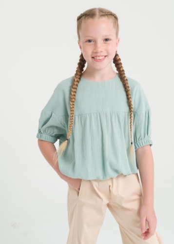 Girl's Elastic Waist Blouse