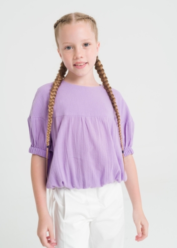 Girl's Elastic Waist Blouse