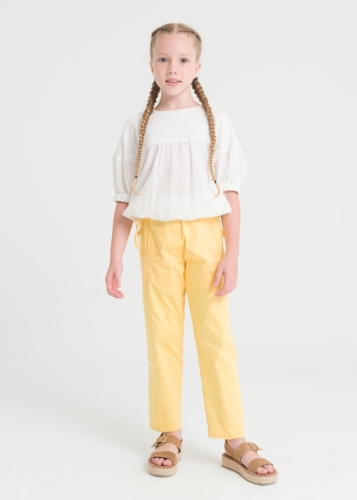 Waist Detailed Girl Trousers