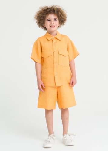 Baby Boy Set with Linen Fabric and Pockets