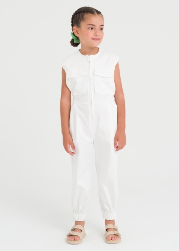 Zero Sleeve Baby Girl Jumpsuit