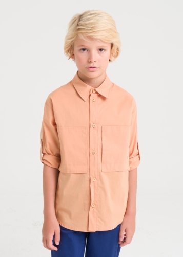 Pocket Detailed Boy Shirt