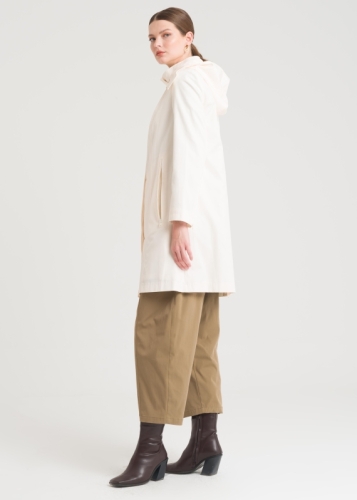 Armağan Kapşonlu Kısa Trençkot