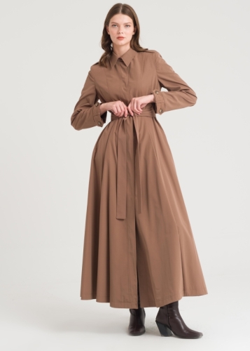 Flared Topcoat with Epaulettes