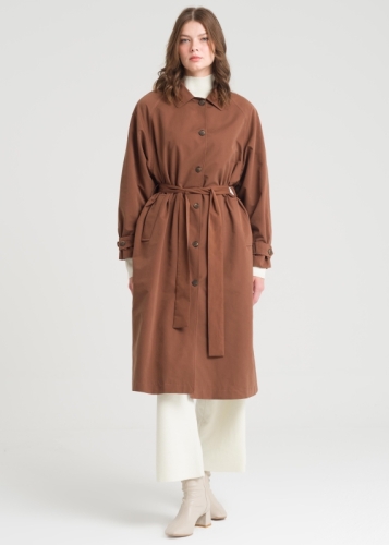 Reglan Kol Düğmeli Trençkot