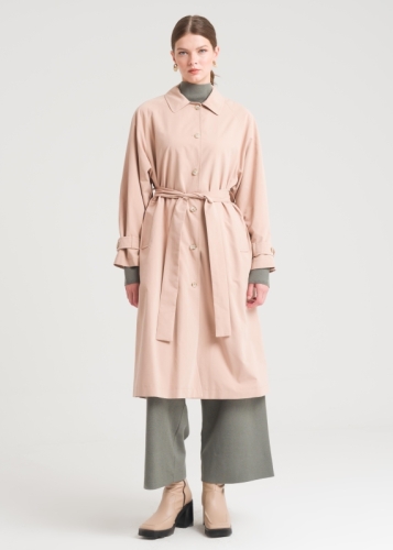 Reglan Kol Düğmeli Trençkot