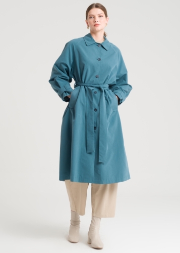 Reglan Kol Düğmeli Trençkot