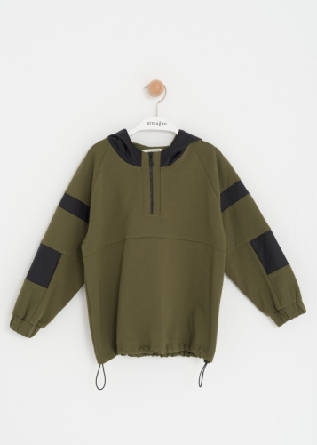 Unisex Kids Sweat with Zipper Detail