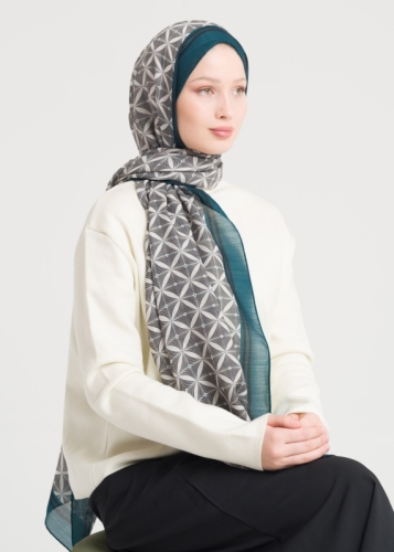 12717 Wool Silk Shawl V8