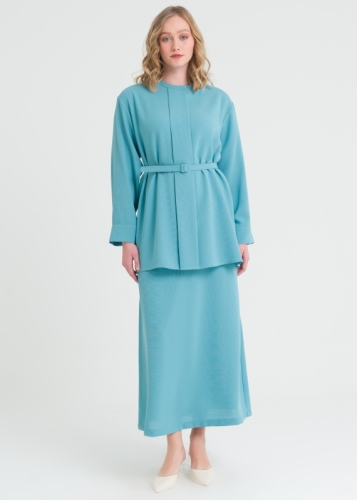 طقم بتنورة وحزام 