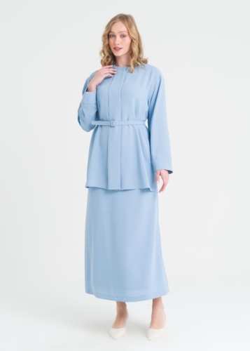 طقم بتنورة وحزام 