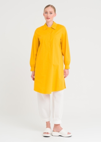 تونيك مريح بياقة رجالية