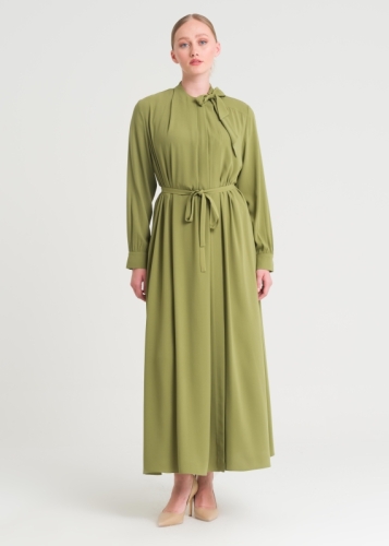 Yakası Bağlamalı Rahat Pardesü