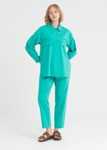 بنطال بخصر مطاطي مع جيوب