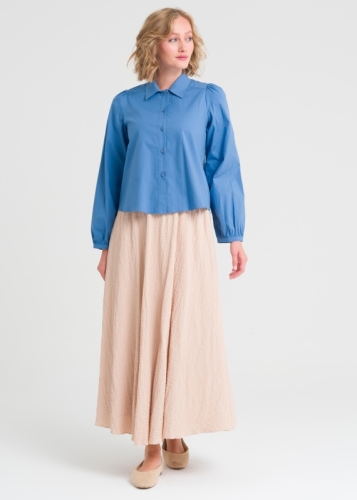 تنورة واسعة مع خصر مطاطي