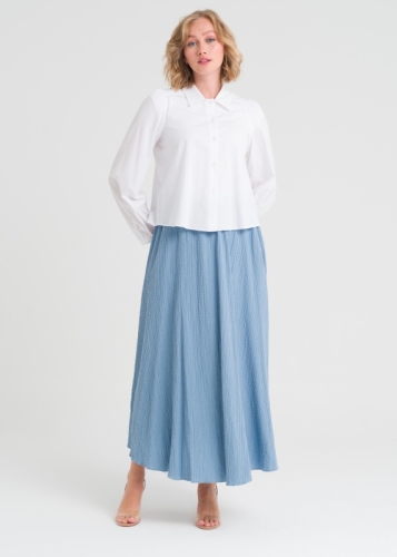 تنورة واسعة مع خصر مطاطي