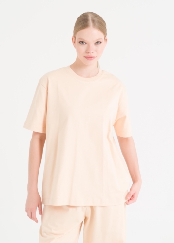  تي شيرت مريح بياقة الدراجة