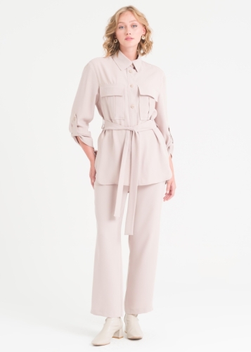 Cep Detaylı Pantolonlu Takım