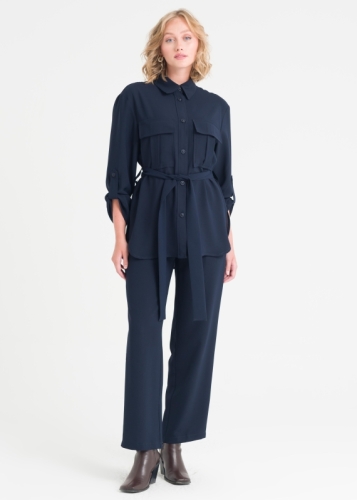 Cep Detaylı Pantolonlu Takım