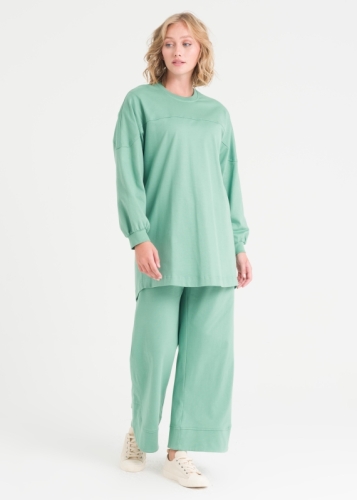 Spor Dikişli Rahat Pantolonlu Takım