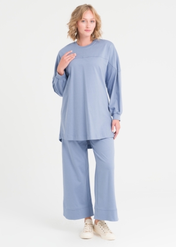 Spor Dikişli Rahat Pantolonlu Takım