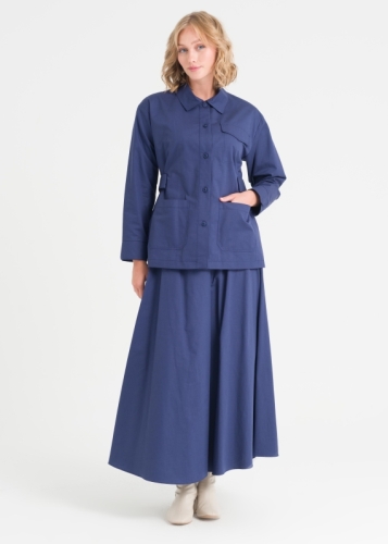 Düğme Kapama Etekli Takım