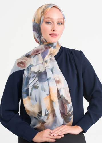 7242 Şifon İpek Şal V8