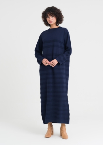 1002 فستان تريكو مخطط