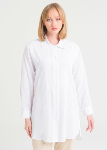 تونيك بياقة رجالية وأزرار