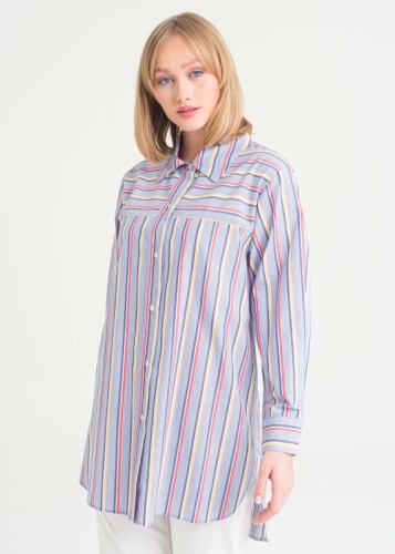 تونيك بياقة قميص وأزرار