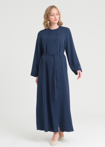 معطف طويل بإغلاق كروزاية 