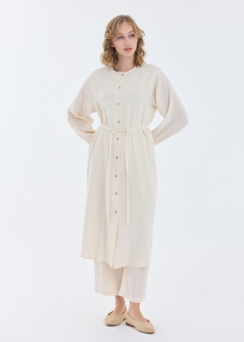 طقم مع بنطال وتونيك طويل