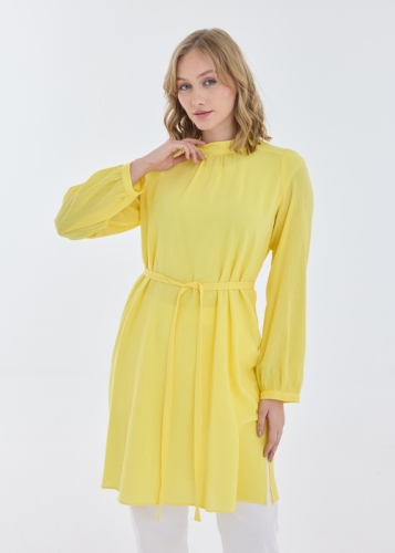 تونيك بأكمام منفوشة وحزام