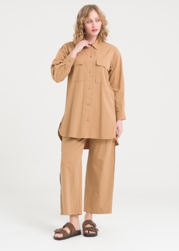 Cep Detaylı Pantolonlu Takım