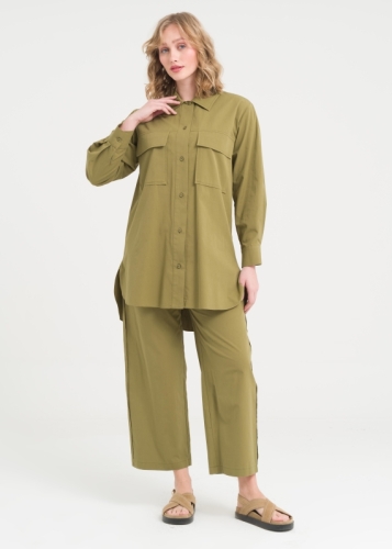 Cep Detaylı Pantolonlu Takım