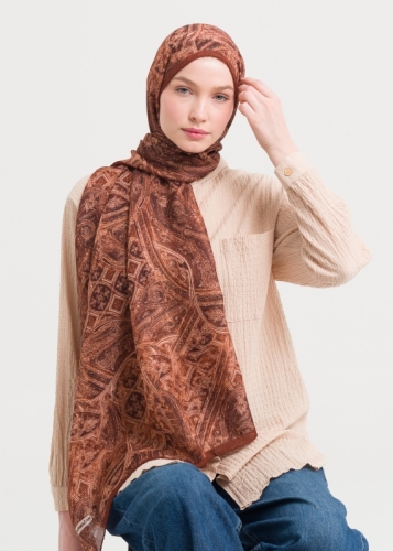 10167 Yün İpek Şal V11