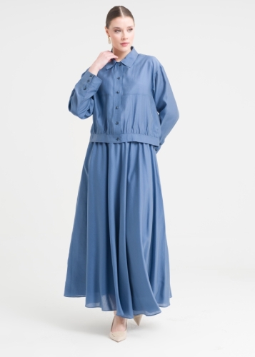 طقم رياضي ثنائي بتنورة كلوش